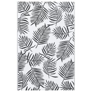 vidaXL Tapis d'extérieur ARAKIL Blanc et noir 80x150 cm PP