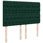 vidaXL Sommier à lattes de lit et matelas Vert foncé 140x200cm Velours