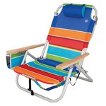 Eurotrail Chaise de plage 2 en 1 Sete rayures colorées