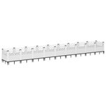 vidaXL Jardinière avec piquets blanc 363 5x43 5x43 5 cm PP