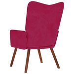vidaXL Chaise de relaxation Rouge bordeaux Velours