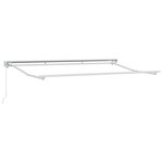 vidaXL Cadre de auvent Blanc 3.5 x 2 m Acier thermolaqué  aluminium