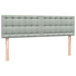 vidaXL Sommier à lattes de lit et matelas gris clair 160x210cm velours