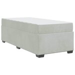 vidaXL Cadre de lit avec matelas Gris clair 90 x 190 cm tissu
