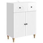 vidaXL Buffet Blanc brillant 66 x 34 5 x 90 cm Bois d'ingénierie