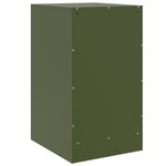 vidaXL Tables de chevet 2 Pièces vert olive 34 5x39x62 cm acier
