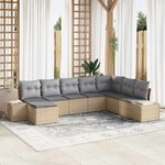 vidaXL Ensemble de canapé de jardin 8 Pièces 319 x 209 x 85 cm Poly rotin