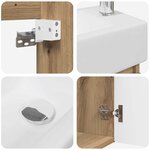 vidaXL Meuble de salle de bain avec robinet Chêne artisanal