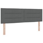 vidaXL Tête de lit Gris foncé tissu