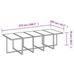 vidaXL Ensemble à manger de jardin coussins 15 Pièces Résine tressée Gris