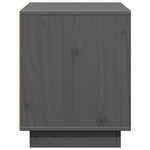vidaXL Meuble TV Gris 74x35x44 cm Bois de pin massif