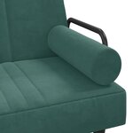 vidaXL Canapé-lit en forme de L vert foncé 260x140x70 cm velours