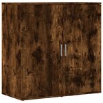 vidaXL Buffet chêne fumé 79x38x80 cm bois d'ingénierie