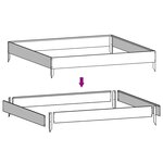 vidaXL Lit surélevé de jardin 100x100x26 cm acier corten