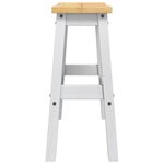 vidaXL Tabouret de bar 2 pc Blanc et Cire de Miel 44 x 30 x 63 cm