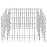 vidaXL Lit surélevé à gabion Acier galvanisé 90x90x50 cm