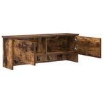 vidaXL Porte-manteau mural avec étagère Montage mural avec stockage avec porte Chêne fumé 80 x 20 x 30 cm