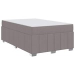 vidaXL Cadre de lit avec matelas Taupe 120 x 200 cm tissu