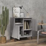 vidaXL Buffet Sonoma gris 60x35x70 cm Bois d'ingénierie