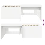vidaXL Lit haut pour enfants avec bureau Blanc 80 x 200 cm