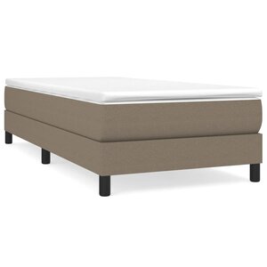 vidaXL Sommier à lattes de lit avec matelas Taupe 90x200 cm Tissu