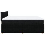 vidaXL Sommier à lattes de lit avec matelas Noir 200x200 cm Tissu