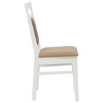 vidaXL Chaise de salle à manger 2 Pièces Blanc et marron