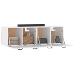 vidaXL Armoires murales 2 Pièces Blanc 80x35x36 5 cm Bois d'ingénierie