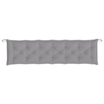 vidaXL Coussin de banc de jardin gris 200x50x7 cm tissu oxford