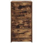 vidaXL Buffet en chêne fumé 40x41x75 cm en bois d'ingénierie