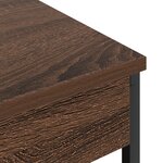 vidaXL Table de nuit avec station de chargement Chêne marron