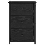 vidaXL Cabinet de Chevet avec tiroir Chêne noir 40 x 36 x 60 cm