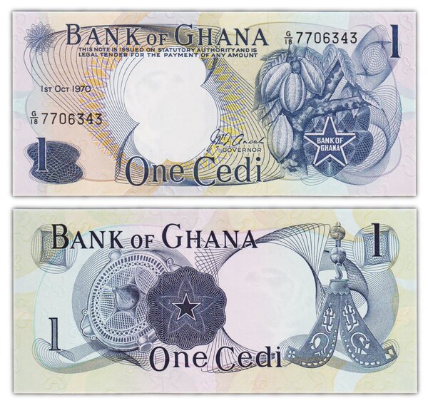 Billet de Collection 1 Cedi 1970 Ghana - Neuf - P10c