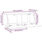 vidaXL Meuble TV mural 78 5 x 31 x 30 cm Chêne Sonoma
