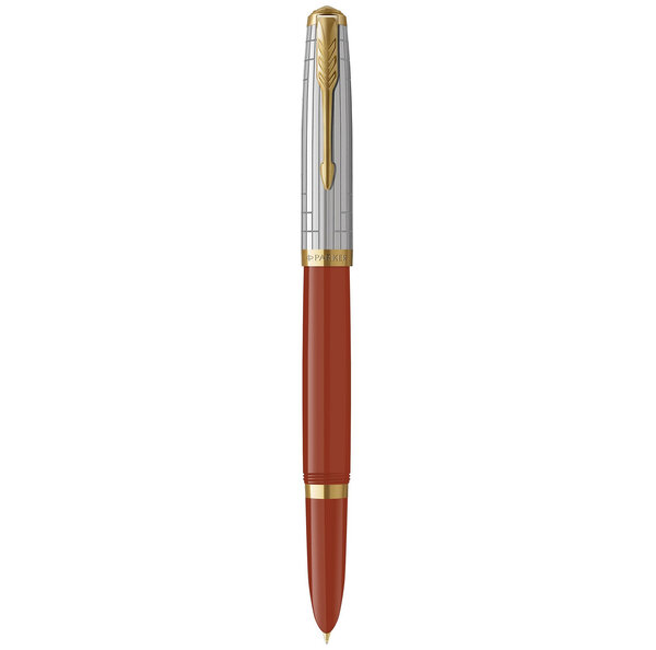 Stylo plume haut de gamme Parker 51 Premium  Rouge rage  Plume fine  Cartouches d'encre bleue et noire  coffret cadeau