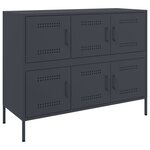 vidaXL Buffet anthracite 100 5x39x79 cm acier laminé à froid