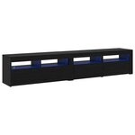 vidaXL Meubles TV 2 Pièces Chêne noir 210 x 35 x 40 cm Bois d'ingénierie