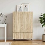 vidaXL Buffet Chêne Sonoma 66 x 34 5 x 97 cm Bois d'ingénierie