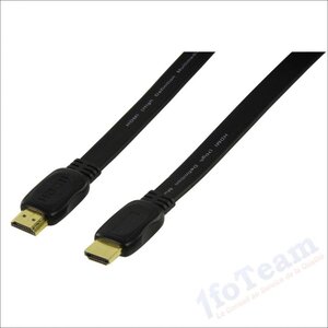 Cable HDMI 3m M/M v1.4 plat (Noir)