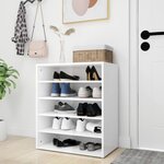 vidaXL Armoire à chaussures Blanc brillant 60x35x70 cm Aggloméré