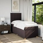 vidaXL Sommier à lattes de lit avec matelas Marron foncé 80x200 cm