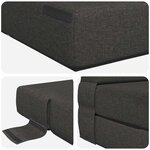 vidaXL Canapé-lit pliable Gris foncé 152 x 86 5 x 60 cm Tissu