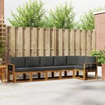 vidaXL Ensemble de canapés d'extérieur 6 pc Naturel et Anthracite