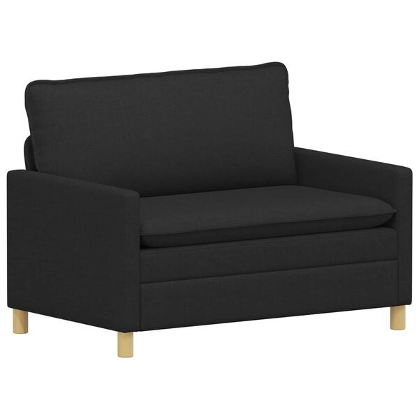 vidaXL Canapé 2 place Noir 126 x 81 x 87 5 cm Tissu