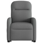 vidaXL Fauteuil de massage inclinable Gris foncé Tissu