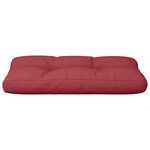vidaXL Coussin de palette rouge bordeaux 80x40x12 cm tissu