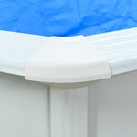 vidaXL Piscine ovale avec parois en acier 610x360x120 cm Blanc