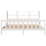 vidaXL Lit bibliothèque sans matelas blanc 180x200 cm bois pin massif