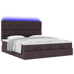 VidaXL Cadre de lit ottoman avec matelas marron foncé 160x200 cm tissu