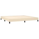 vidaXL Cadre de lit sans matelas crème 200x200 cm tissu